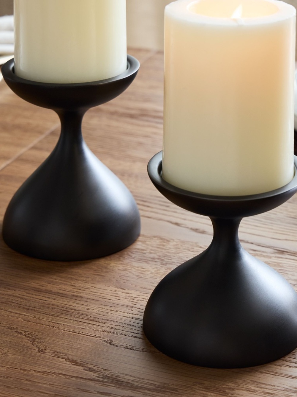 West Elm Kuba Metal Bronze Pillar Holders
